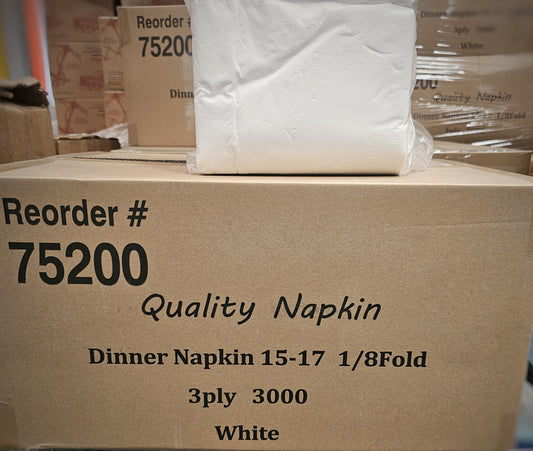 NAPKIN DINNER 3PLY 1/8FOLD - J&B