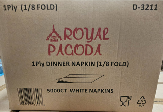 NAPKIN WHITE 1PLY 1/8FOLD - ROYAL PAGODA