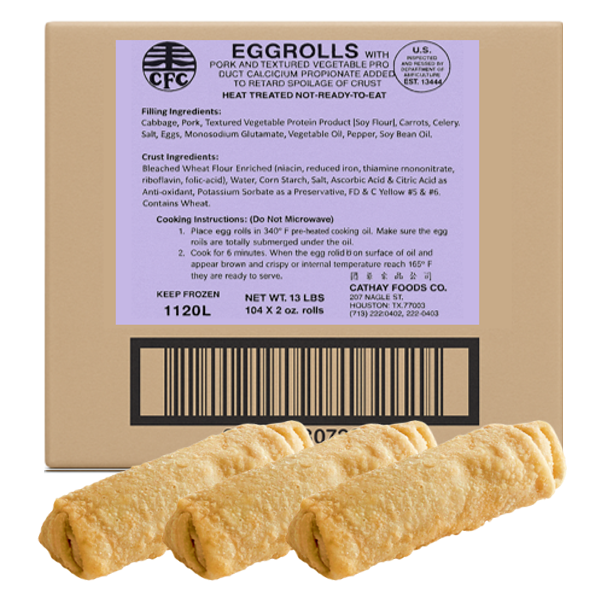EGG ROLL PORK 2OZ - CATHAY FOODS