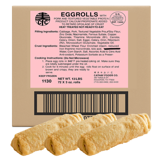 EGG ROLL PORK 3OZ - CATHAY FOODS