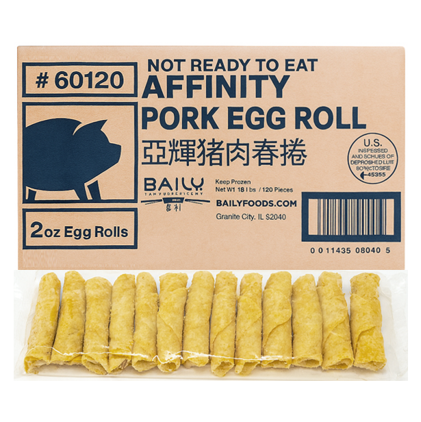 EGG ROLL 2OZ AFFINITY PORK - BAILY