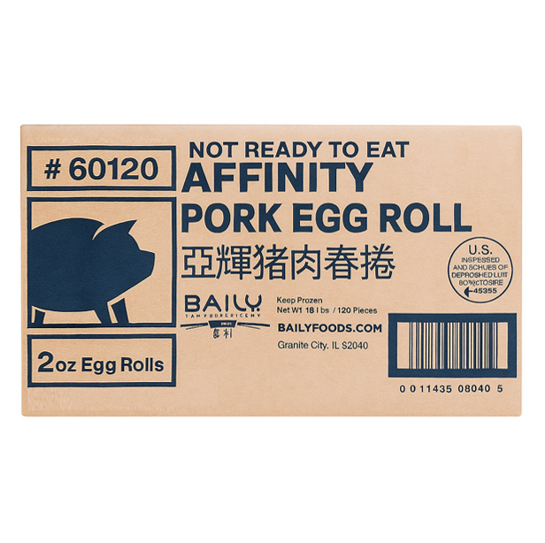 EGG ROLL 2OZ AFFINITY PORK - BAILY