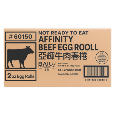 EGG ROLL 2OZ AFFINITY BEEF - BAILY