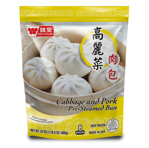 STEAMED CABBAGE AND PORK BUN - WEI CHUAN