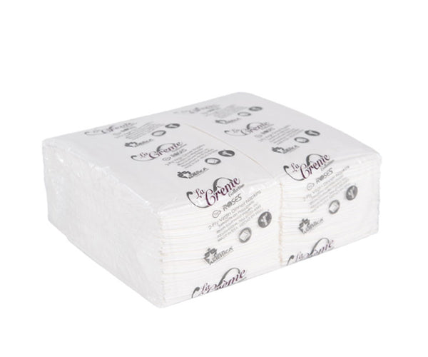 NAPKIN WHITE 2PLY 1/8FOLD - ROSES