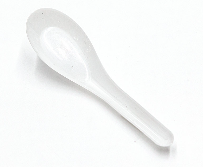 PLASTIC CHINESE SPOON WHITE - J&B