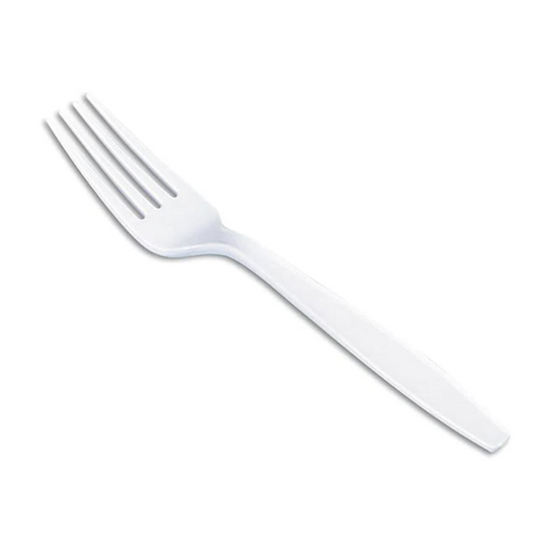 PLASTIC FORK WHITE - J&B