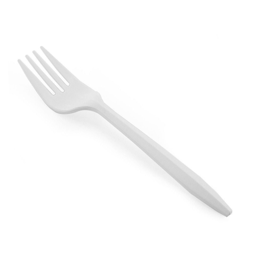 PLASTIC FORKS MEDIUM WHITE - ROYAL PAGODA