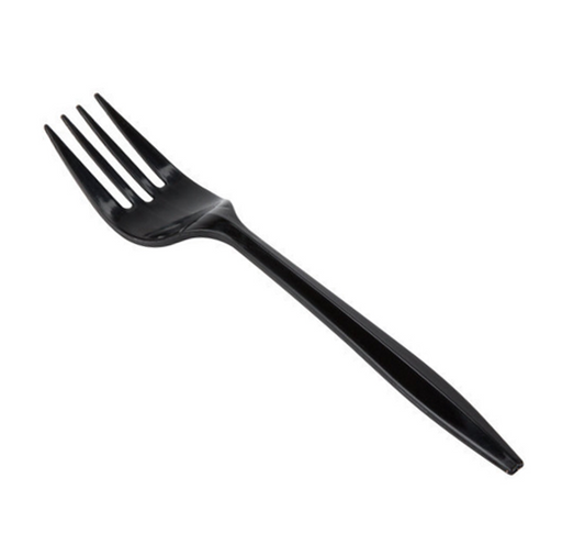 PLASTIC FORKS BLACK - ROYAL PAGODA