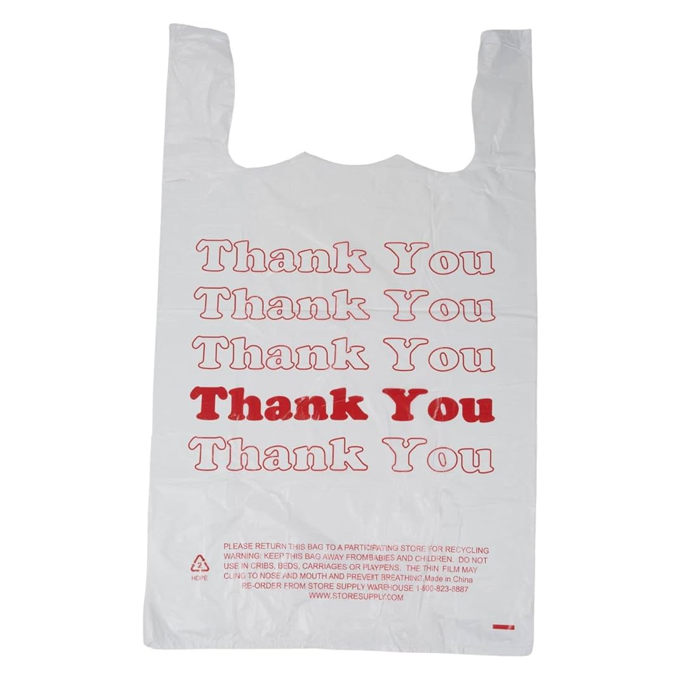 PLASTIC BAG THANK YOU 18X8X30