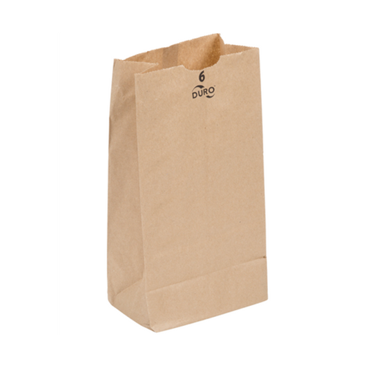 PAPER BAG BROWN 6LB DURO