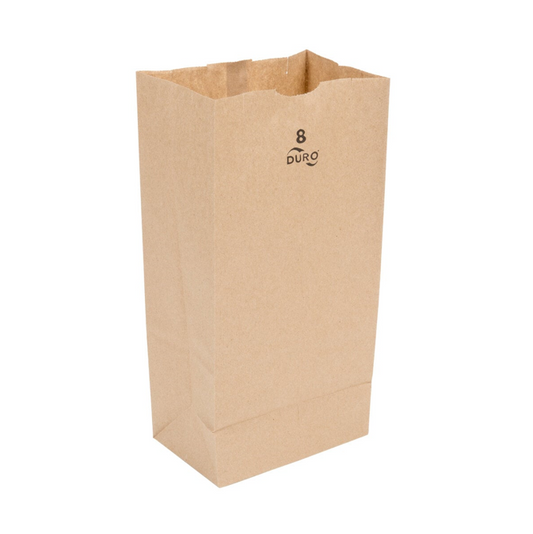 PAPER BAG BROWN 8LB DURO