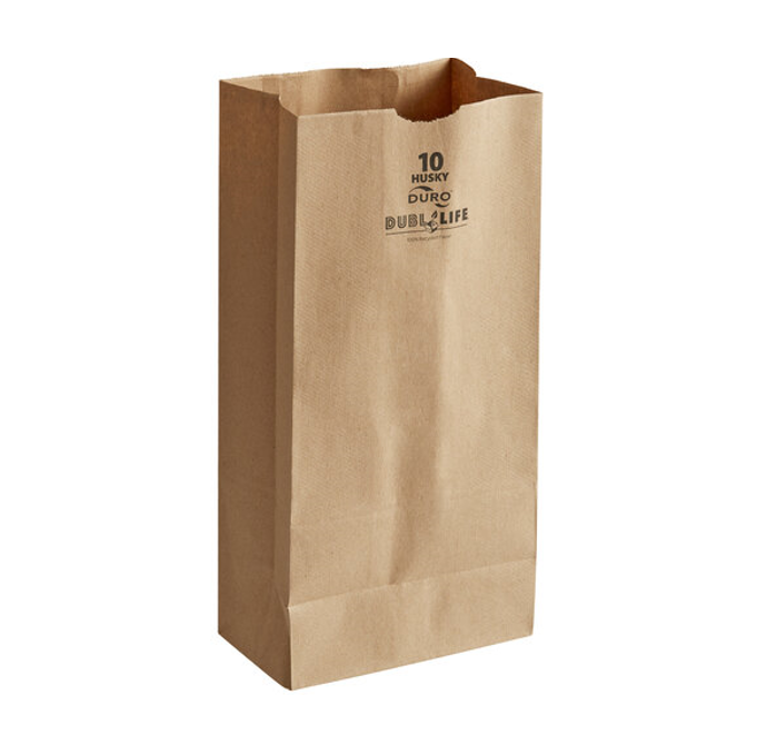 PAPER BAG BROWN 10LB DURO