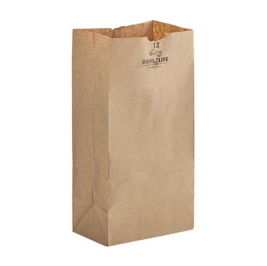 PAPER BAG BROWN 12LB DURO