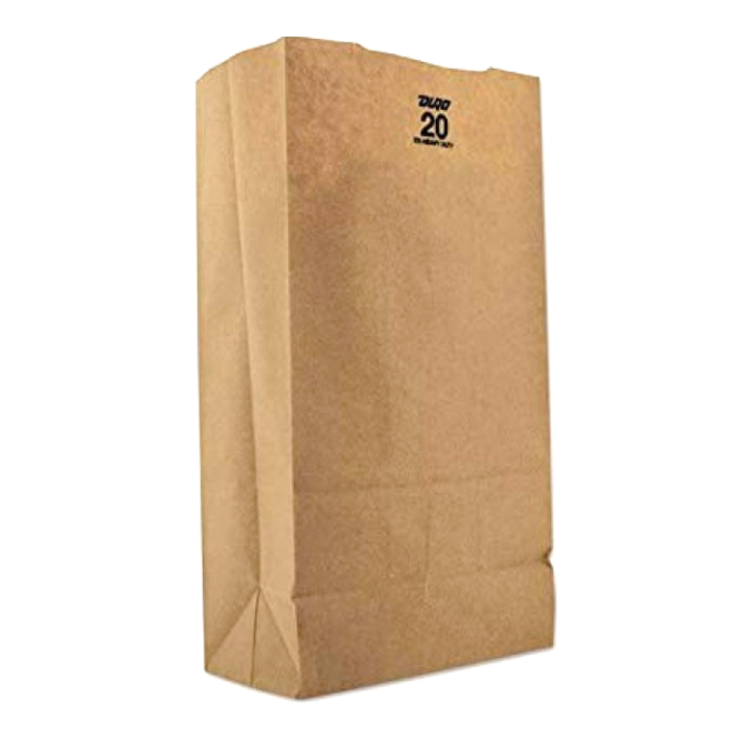 PAPER BAG BROWN 20LB DURO