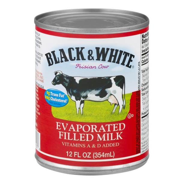 EVAPORATED MILK - BLACK & WHITE