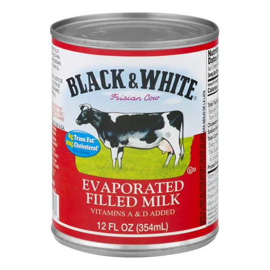 EVAPORATED MILK - BLACK & WHITE