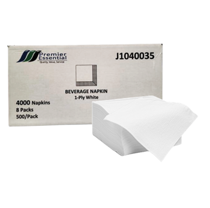 BEVERAGE NAPKIN WHITE