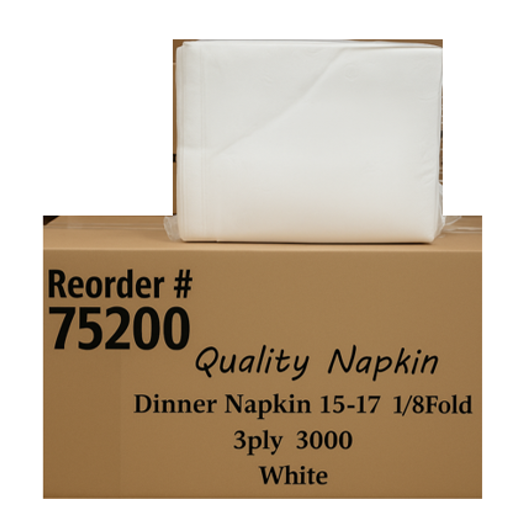 NAPKIN DINNER 3PLY 1/8FOLD - J&B