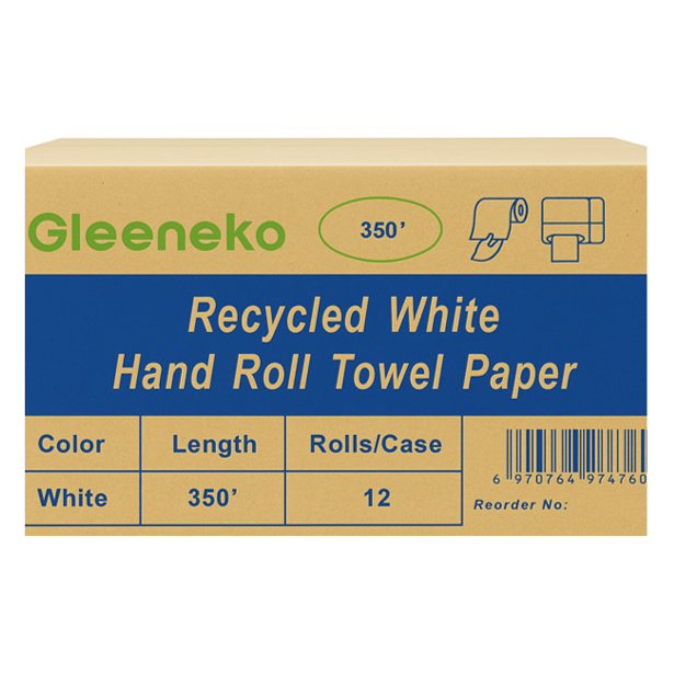 HAND ROLL TOWEL WHITE 350'- GLEENEKO BAYPLUS GLOBAL