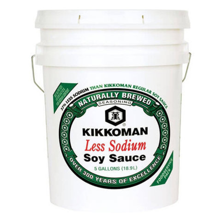 SOY SAUCE LESS SODIUM 5GAL- KIKKOMAN