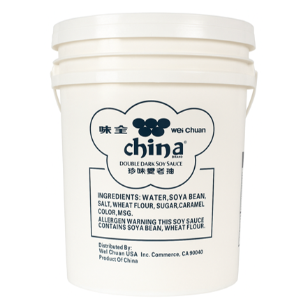 SOY SAUCE DOUBLE DARK 5GAL - WEI CHUAN
