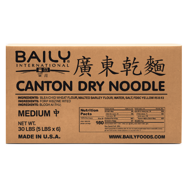 NOODLE CANTON MEDIUM 30LBS - BAILY