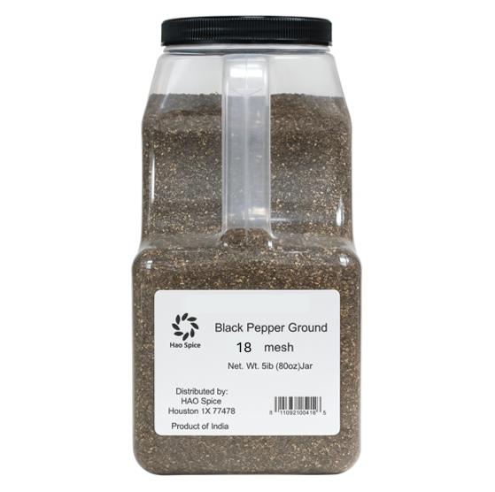 BLACK PEPPER GROUND 18 MESH IN JAR - HAO SPICE