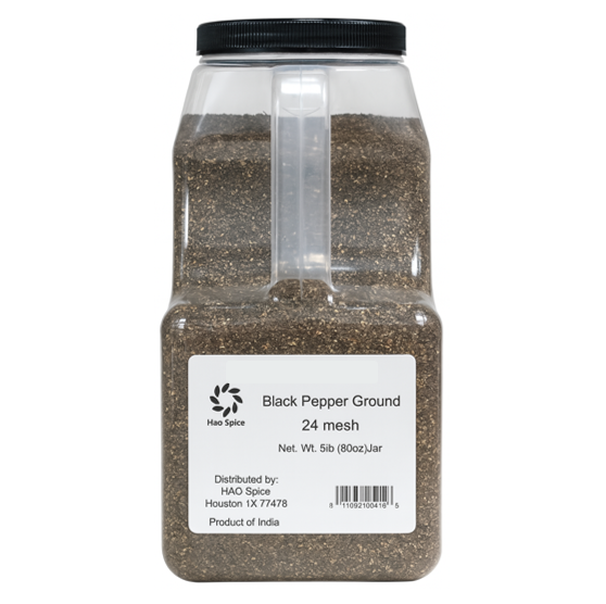 BLACK PEPPER GROUND 24 MESH IN JAR - HAO SPICE