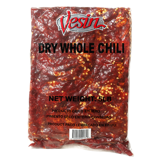 DRIED WHOLE CHILI IN VACUUM BAG - VESIN